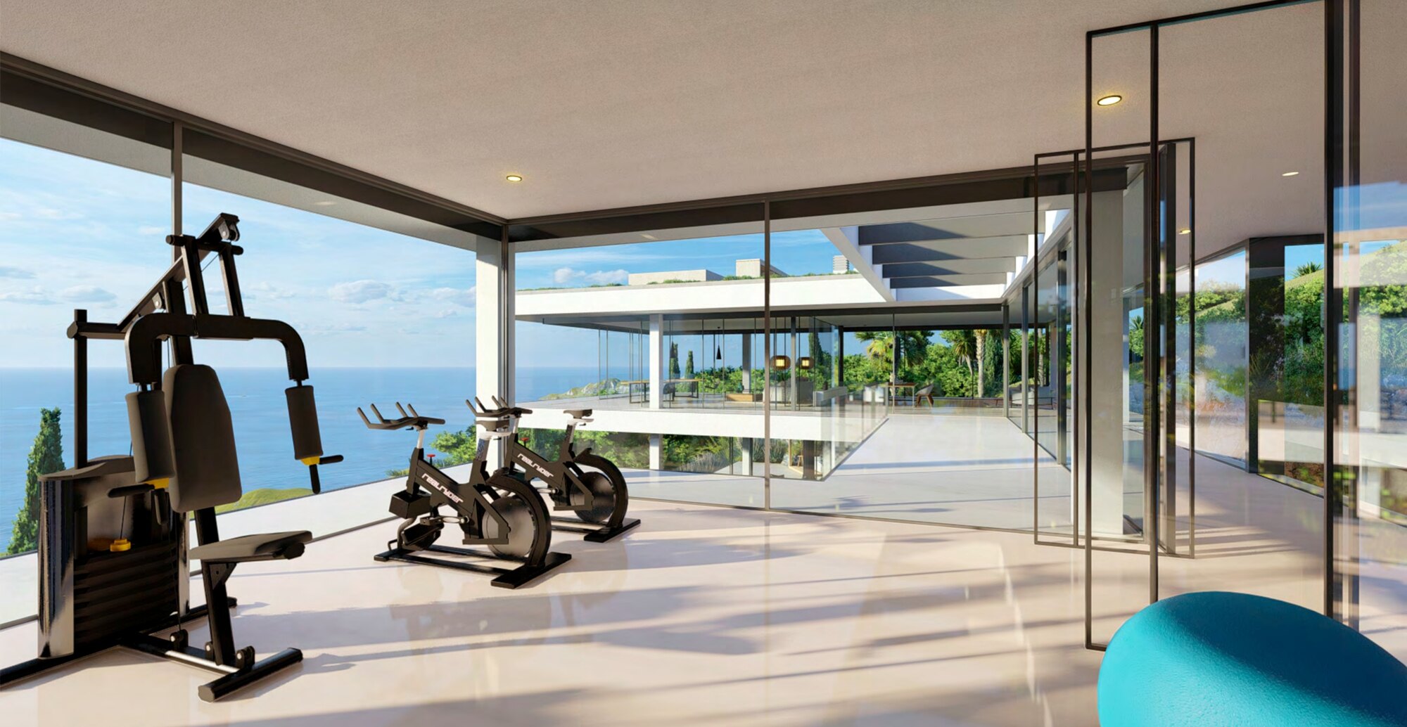 Privater Fitnessbereich